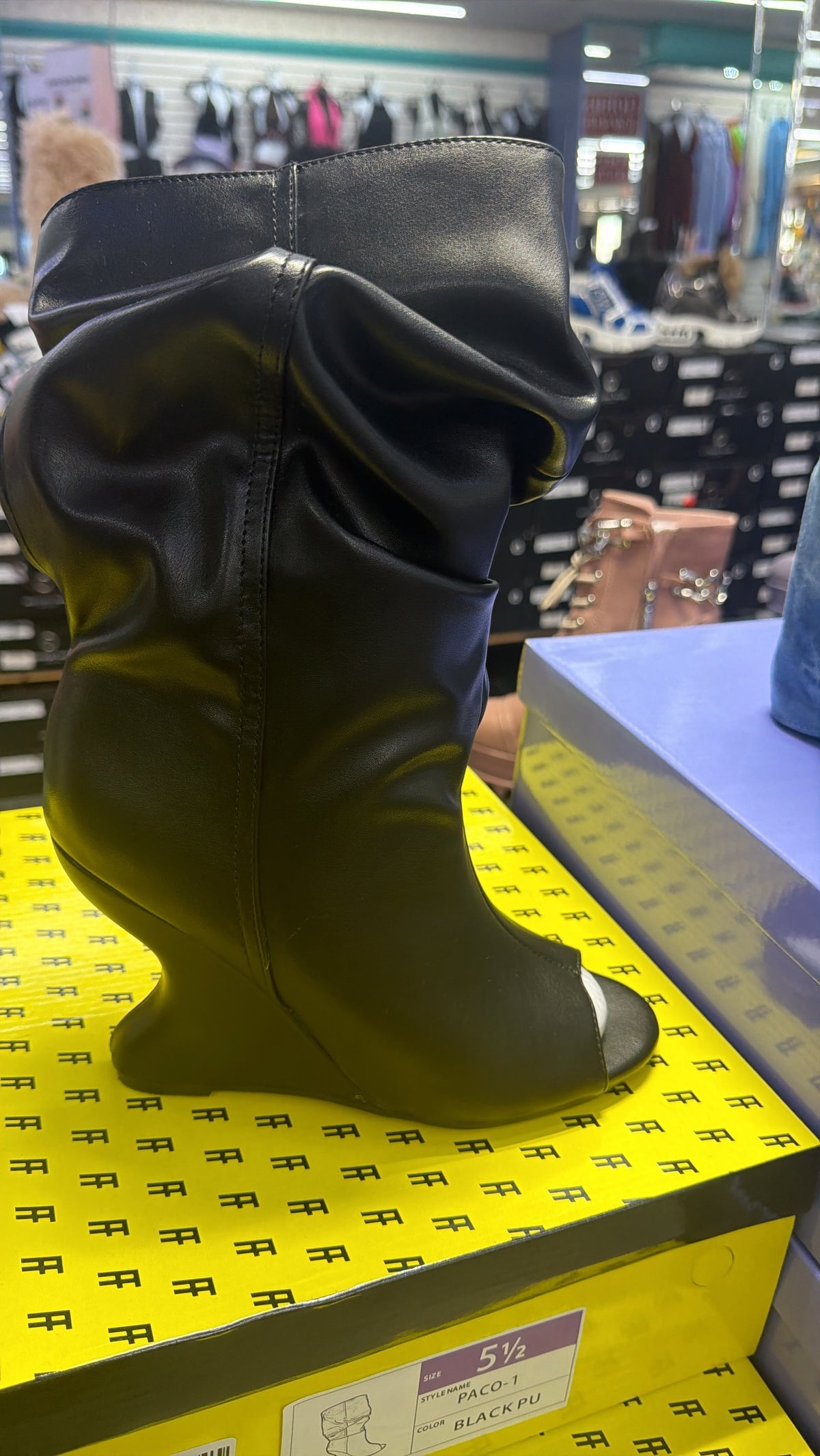 LILIANA PACO-1 Open-Toe Slouchy Wedge Boots