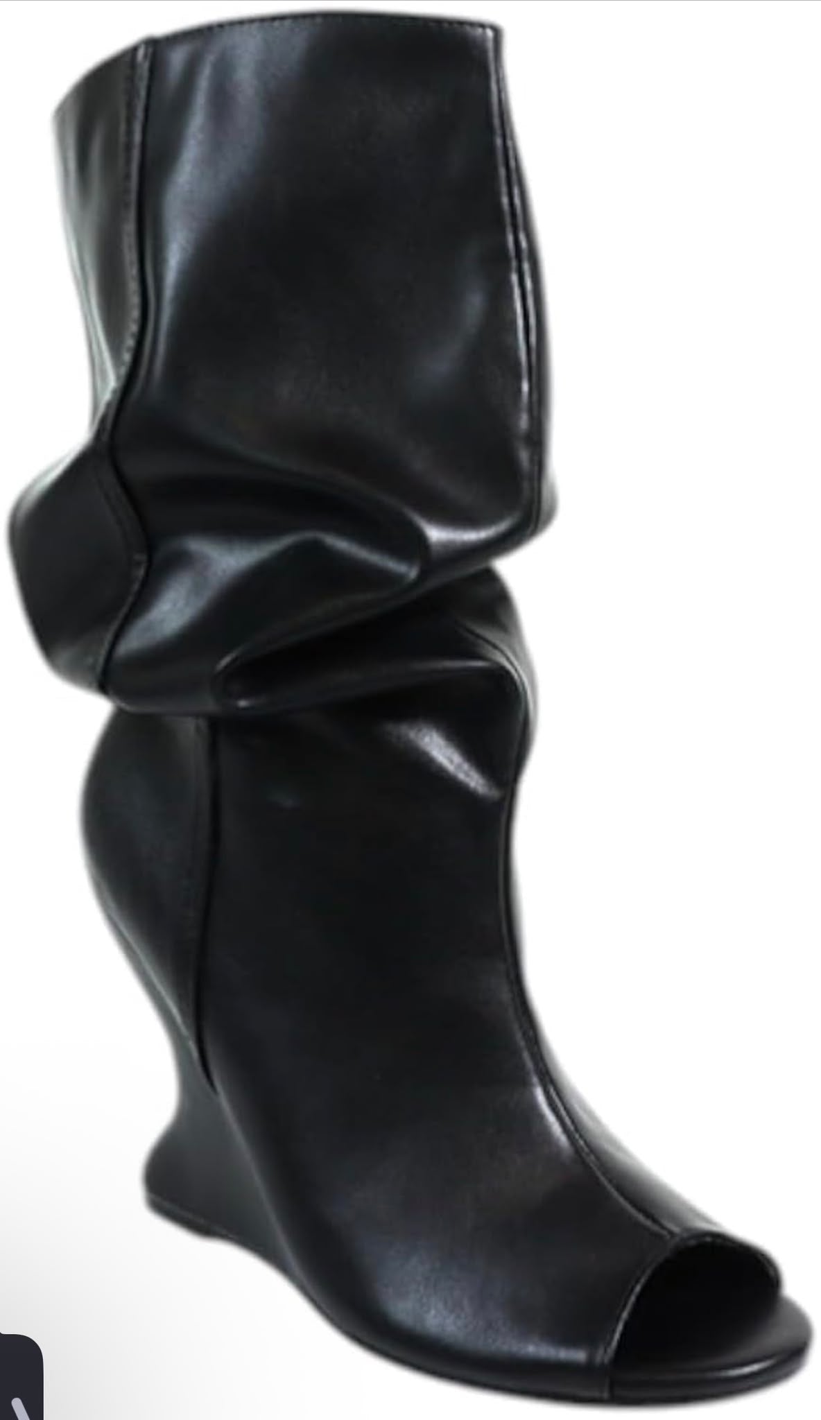 LILIANA PACO-1 Open-Toe Slouchy Wedge Boots