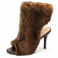 LILIANA SEBINAH-1 Fur Peep Toe Heel
