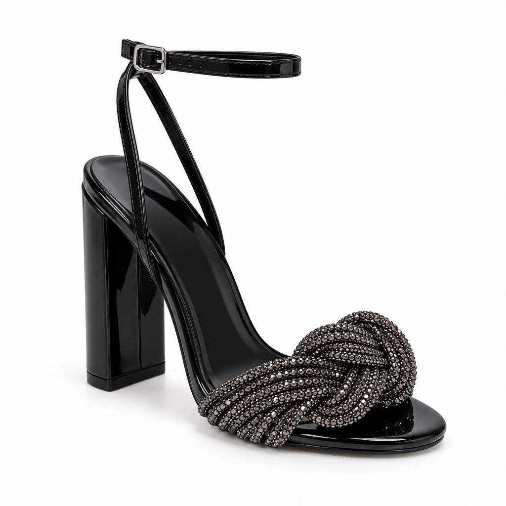 WILD DIVA Braided morinna-25 Sparkle Heels