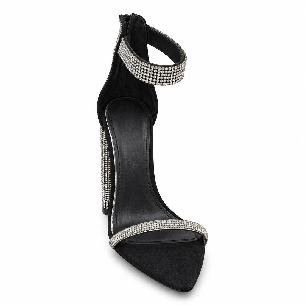 Black shoe, front product view