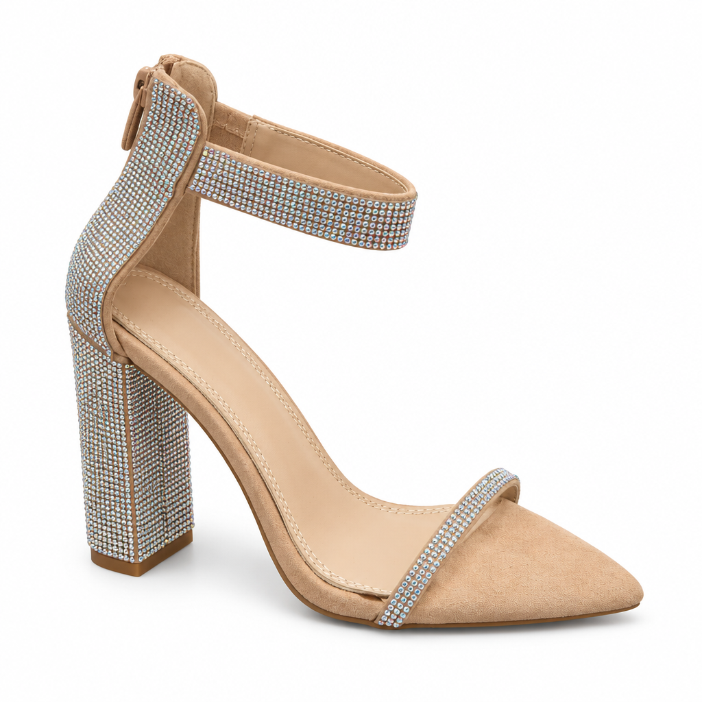 Nude shoe, angled product view